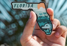 A Florida state magnet, a souvenir from a trip to explore Florida’s natural beauty