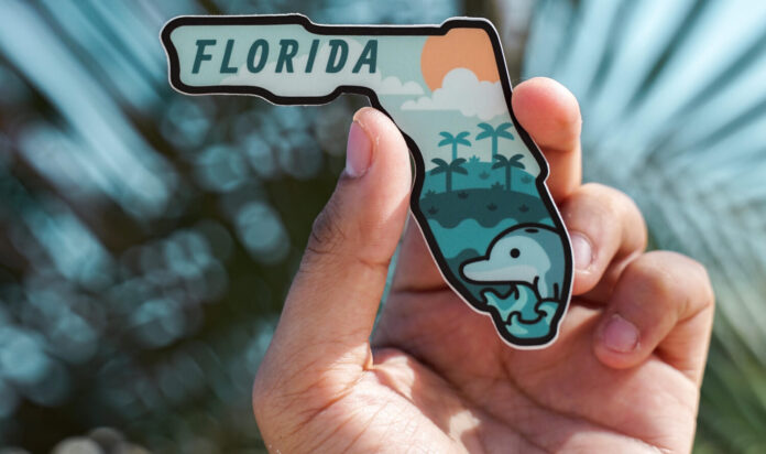 A Florida state magnet, a souvenir from a trip to explore Florida’s natural beauty